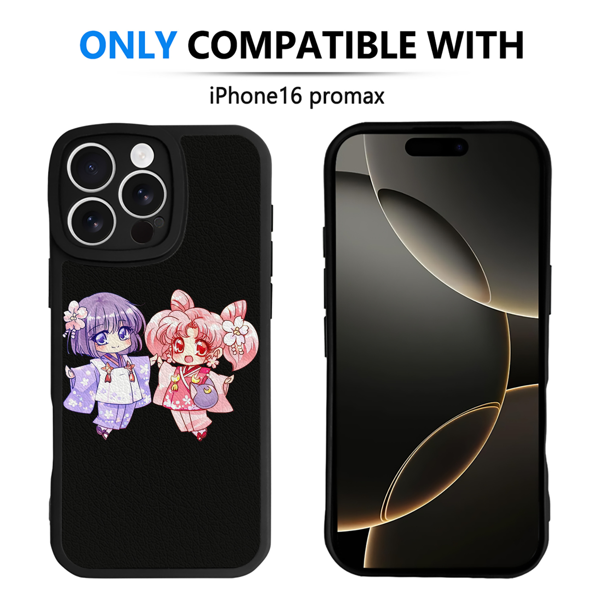 （画像用） 美少女戦士セーラームーン ちびうさ Sailor Moon Chibiusa Tsukino Usagi Small Lady Serenity 【iPhone 16シリーズ対応】シリコンスマホケース（レザー調） 材質：シリコン